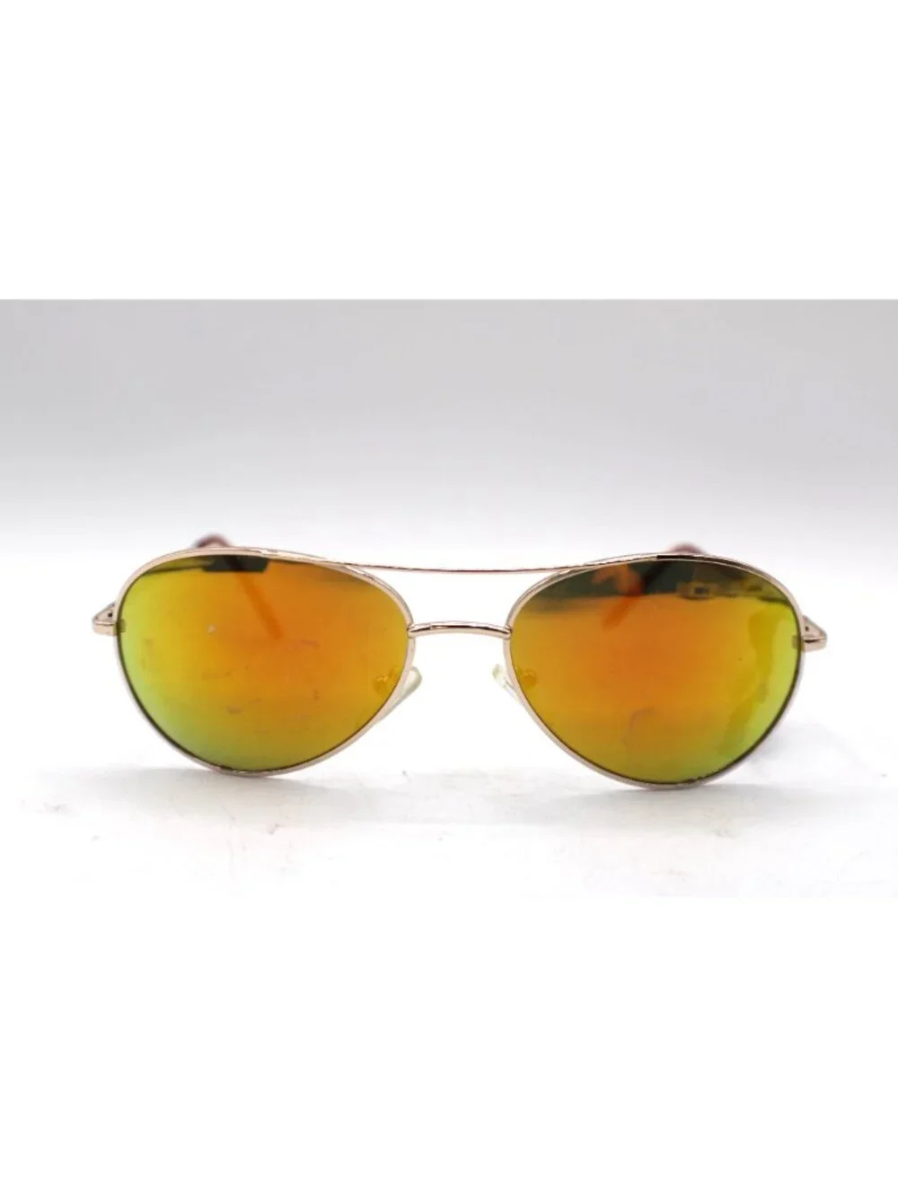 Aviator Sunglasses Gold Frame Mirrored Lenses UV400 Protection Black Pouch NEW